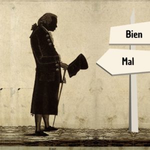 Imagen de Filosofía & Co representando a Kant frente a una decisión moral